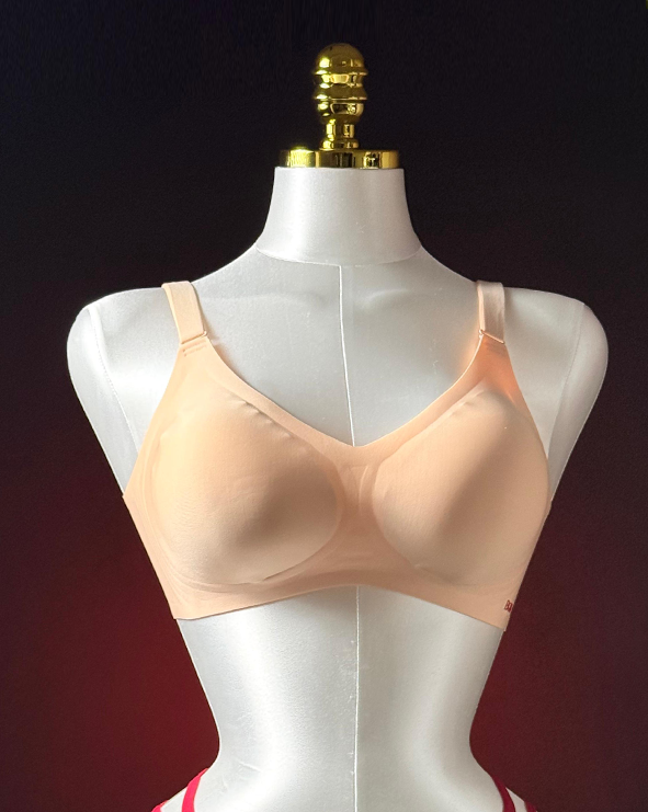 Push-up Seamless Beige Nude Bra for Daily Use