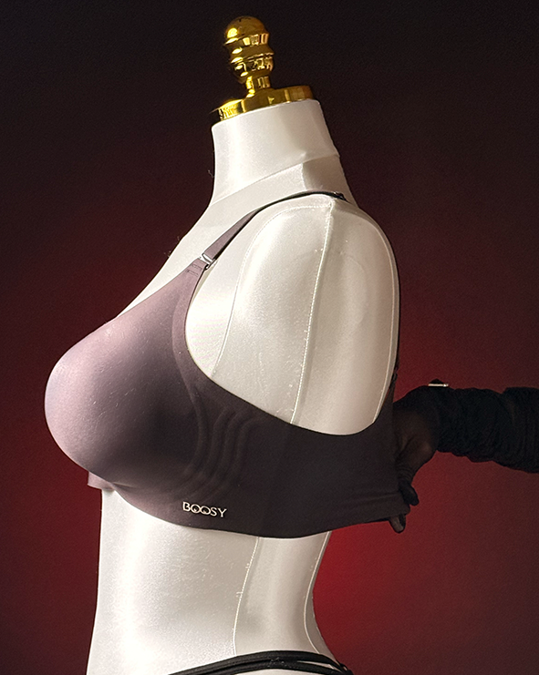 Push-up Seamless Dark Grey Bra for Daily Use