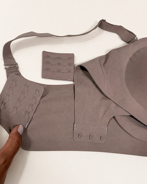 Push-up Seamless Dark Grey Bra for Daily Use